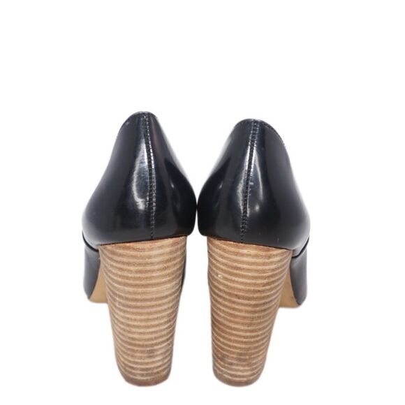 Kate Spade Saturday Black Leather Almond-Toe Heels, Size 6 - Picture 3 of 7